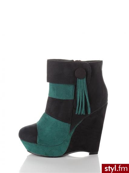 Heppin Botki A483-29 Green - Botki Buty Moda
