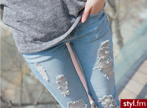 Jeansy Spodnie Moda