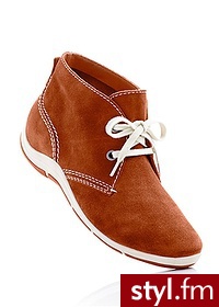 Bonprix Botki skórzane terakota 954607_18412 - Botki Buty Moda