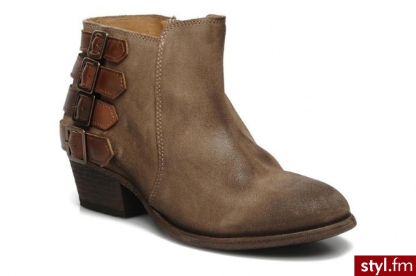 H By Hudson PÓŁBUTY I BOTKI ENCKE BY (Beżowy) - Botki Buty Moda