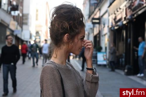 Brązowe Kok Proste Na co dzień Średnie Fryzury