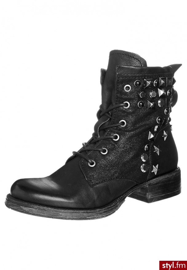 MJUS Botki sznurowane czarny (185240-8741) - Botki Buty Moda