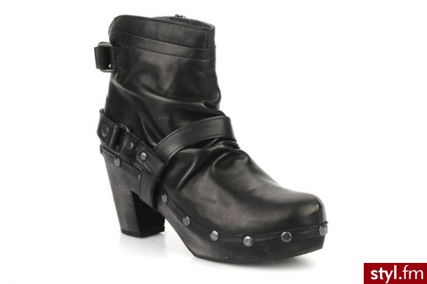 Mosquitos PÓŁBUTY I BOTKI WINONA BY MOSQUITOS (Czarny) - Botki Buty Moda