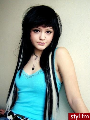 EMO Alternatywne Średnie Fryzury