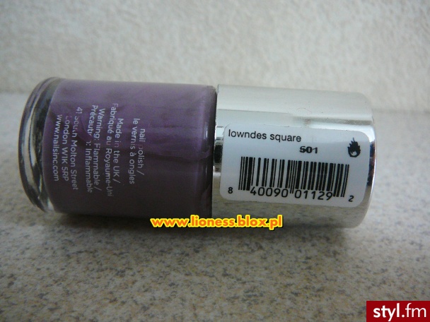 Informacje na temat tego produktu  znajdziecie w NOTCE NA BLOGU: http://lioness.blox.pl/2013/11/Nails-inc-Lowndes-Square.html - Kosmetyki