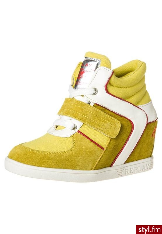 Replay FLEET Botki na koturnie żółty GBP04202C0001L - Botki Buty Moda