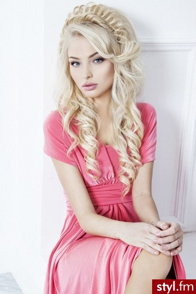 Blond Upięcie Kręcone Na co dzień Długie Fryzury