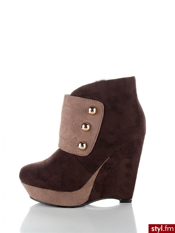Heppin Botki A480-2 Brown-Khaki - Botki Buty Moda
