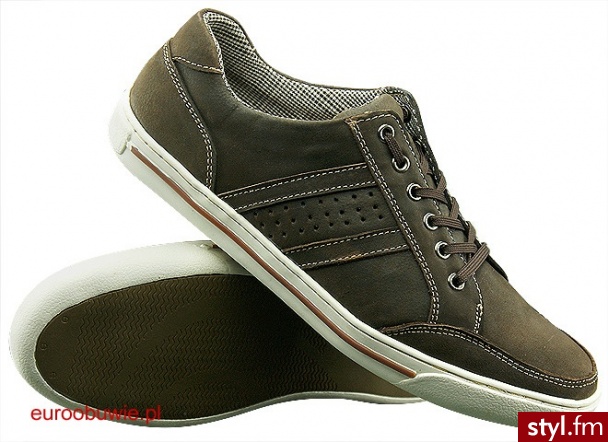 WISHOT Obuwie Sportowe Skate WI-11-061-C Brązowy - Pozostałe Buty Moda