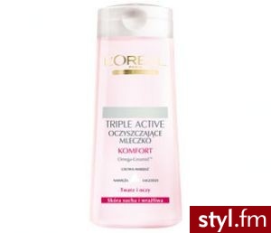 Loreal Triple Active mleczko oczyszczające dla cery suchej i wrażliwej 200 ml - Emu Buty Moda