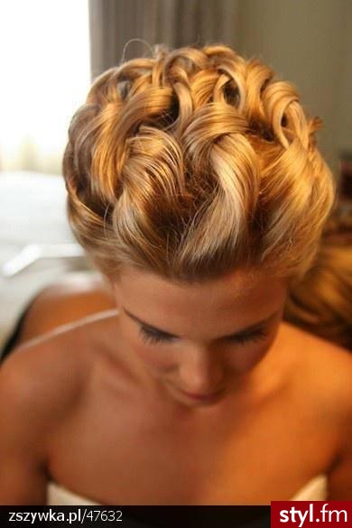 Blond Upięcie Kręcone Ślubne Długie Fryzury