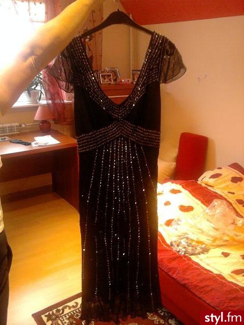 czarna sukienka; - Pozostałe Ciuchy Moda
