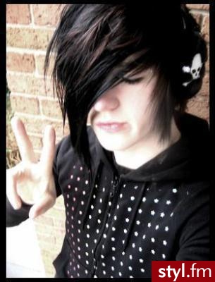 EMO Alternatywne Średnie Fryzury