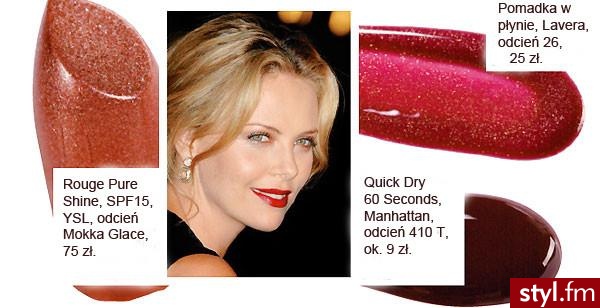 Usta jak wiśnie. 1.Charlize Theron
2.Jessica Alba
3.Marion Cotillard - Makijaże