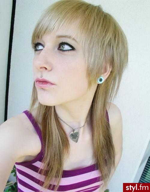 Blond EMO Alternatywne Krótkie Fryzury
