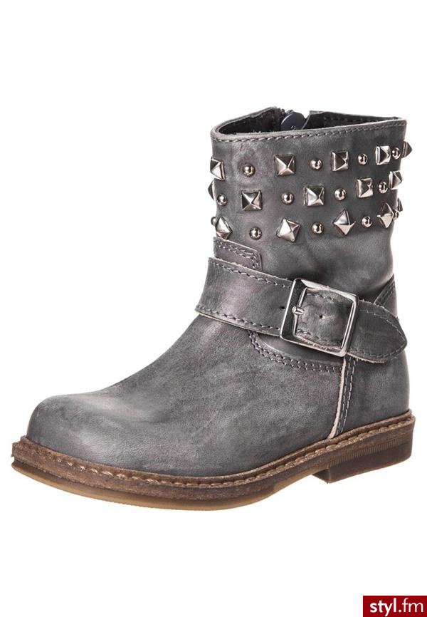 Pinocchio Botki kowbojki i motocyklowe szary P1509/134 - Pozostałe Buty Moda