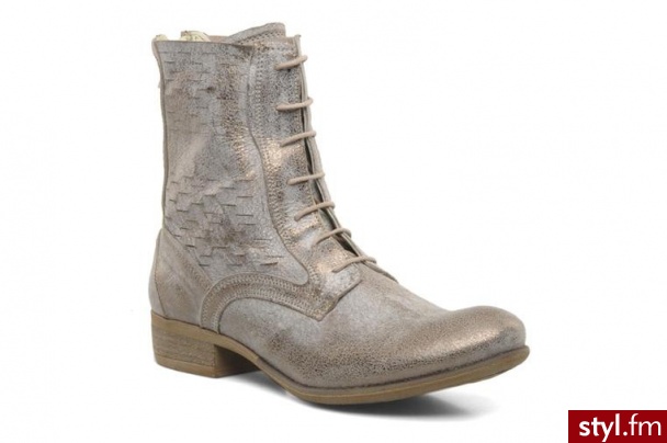 Khrio PÓŁBUTY I BOTKI G2 TOILE W BY KHRIO (Szary) - Botki Buty Moda