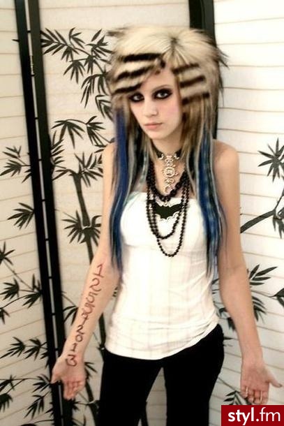 EMO Alternatywne Średnie Fryzury
