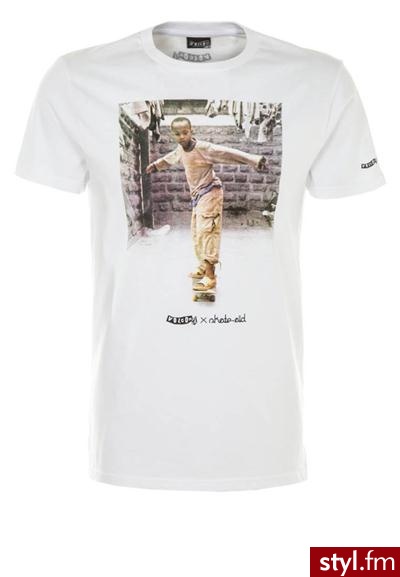 Volcom SKATE AID Tshirt z nadrukiem biały - Pozostałe Buty Moda