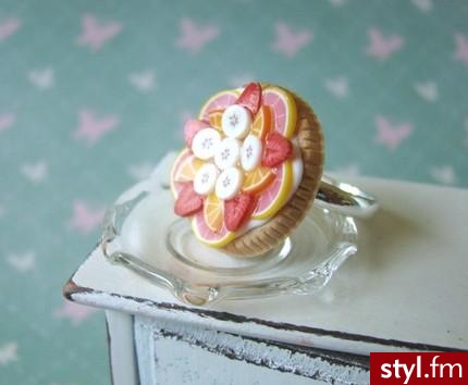 owocowa tarta - pierścionek 19$ - Pozostałe Dodatki Moda