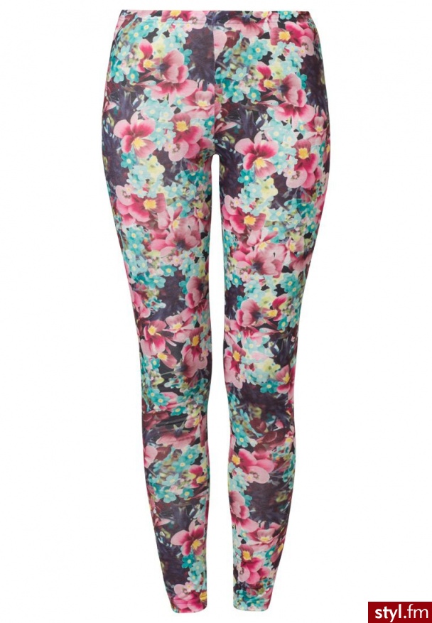 Even&Odd Legginsy turkusowy (EV-0713-0525) - Leginsy Spodnie Moda