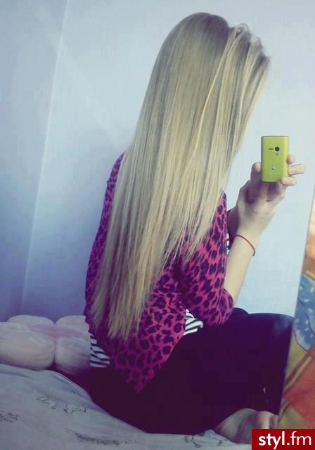 Blond Rozpuszczone Proste Na co dzień Długie Fryzury