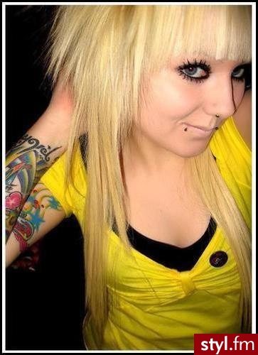 EMO Alternatywne Średnie Fryzury