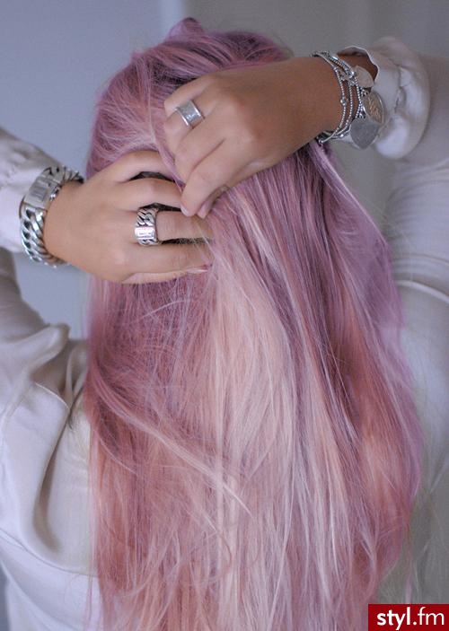 Kolorowe Rozpuszczone Proste Na co dzień Długie Fryzury