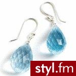 kolczyki od Wendy Rachel,blue topaz,ładne a w rzeczywistości jeszcze ładniejsze;) - Pozostałe Dodatki Moda
