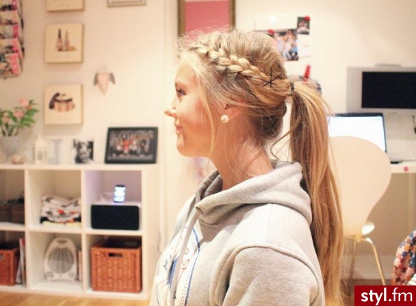 Blond Warkocze Proste Na co dzień Długie Fryzury