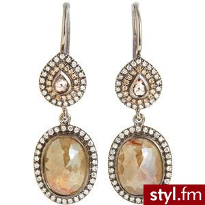 Zoe Diamond Double Drop Earrings - Polyvore. Pobrano ze strony: http://www.polyvore.com/zoe_diamond_double_drop_earrings/thing?id=25667957 - Pozostałe Dodatki Moda