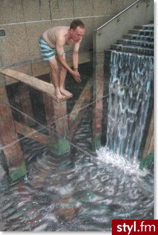 Street Art, czyli iluzja malowana kredkami - Misz-masz