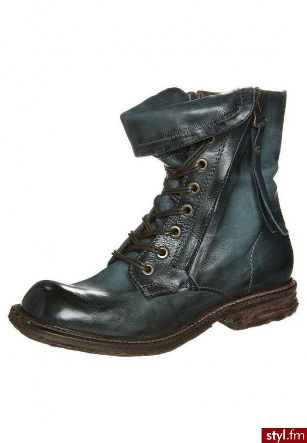 AirStep Botki kowbojki i motocyklowe niebieski (707202-3950) - Pozostałe Buty Moda