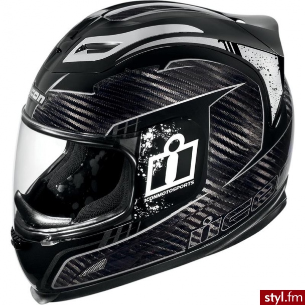 ICON AIRFRAME CARBON LIFEFORM kask czarny - Pozostałe Buty Moda