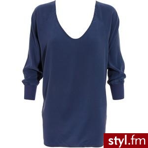 Vince Silk tunic top with knit cuffs - Polyvore. Pobrano ze strony: http://www.polyvore.com/vince_silk_tunic_top_with/thing?id=16214025 - Pozostałe Ciuchy Moda