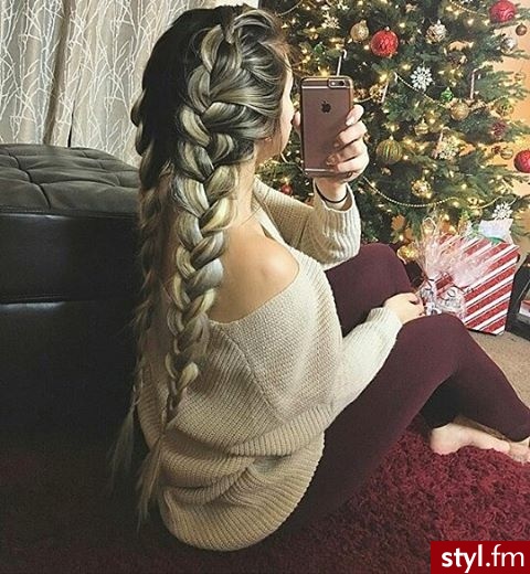 Blond Warkocze Kręcone Na co dzień Długie Fryzury