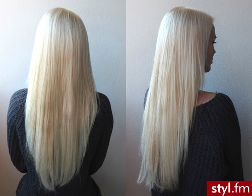 Blond Rozpuszczone Proste Na co dzień Długie Fryzury