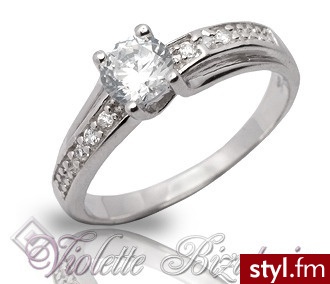 Violette  Srebrny pierścionek diamentowa kolekcja VY19 - Pierścionki Biżuteria Moda