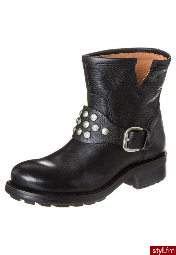 Buffalo Botki kowbojki i motocyklowe czarny ES 30113 - Pozostałe Buty Moda