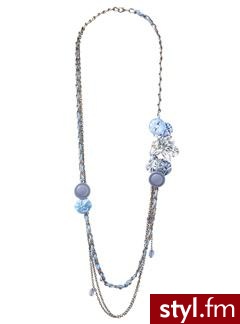 Buttons 'n' ribbons necklace - Indigo - Promod. Pobrano ze strony: http://www.promod.co.uk/jewellery/necklaces/buttons--n--ribbons-necklace-indigo-R1290022007.html - Pozostałe Dodatki Moda