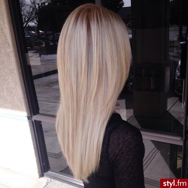 Blond Rozpuszczone Proste Na co dzień Długie Fryzury