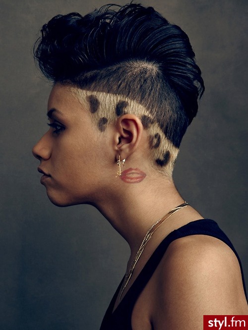 Czarne Punk Rock Alternatywne Krótkie Fryzury