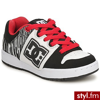 DC Shoes Buty Dziecko TURBO 2 YOUTH SHOE Black / White / Red Buty sportowe - Sportowe Buty Moda