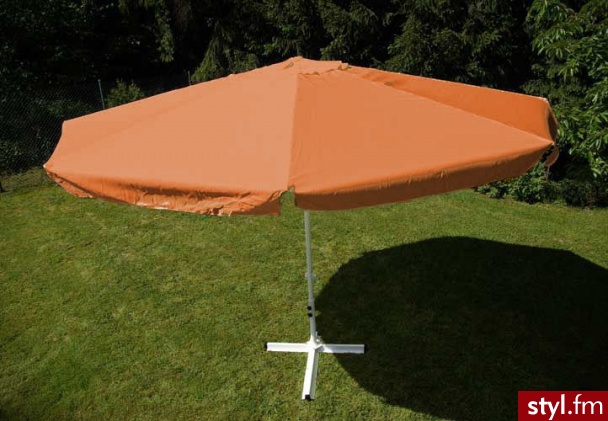 PARASOL OGRODOWY 4M TERAKOTA ALUMINIOWY Z KORBKĄ - Parasole Dodatki Moda
