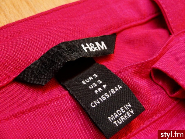 Tunika H&M. Różowa tunika firmy H&M, stan idealny, z zawiązywaną kokardką na lewej stronie. - Misz-masz