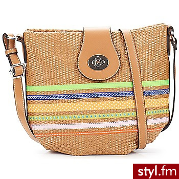 Benetton Torby na ramię MOLL CROSS BODY BEŻ / Wielokolorowe - Body Bielizna Moda
