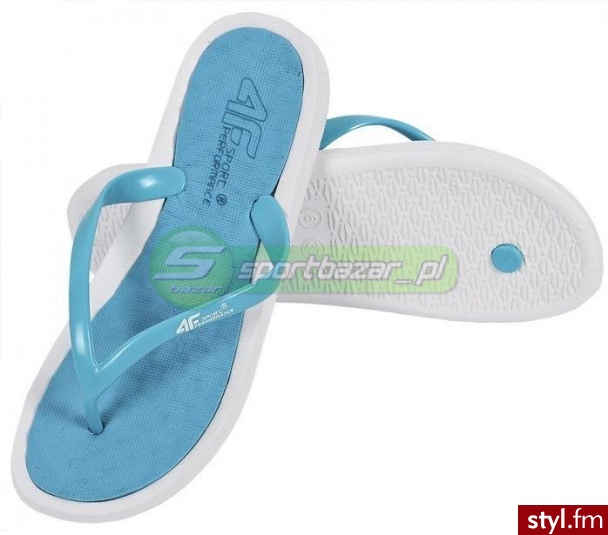 4F Klapki Kld200X Turkusowe - Klapki Buty Moda