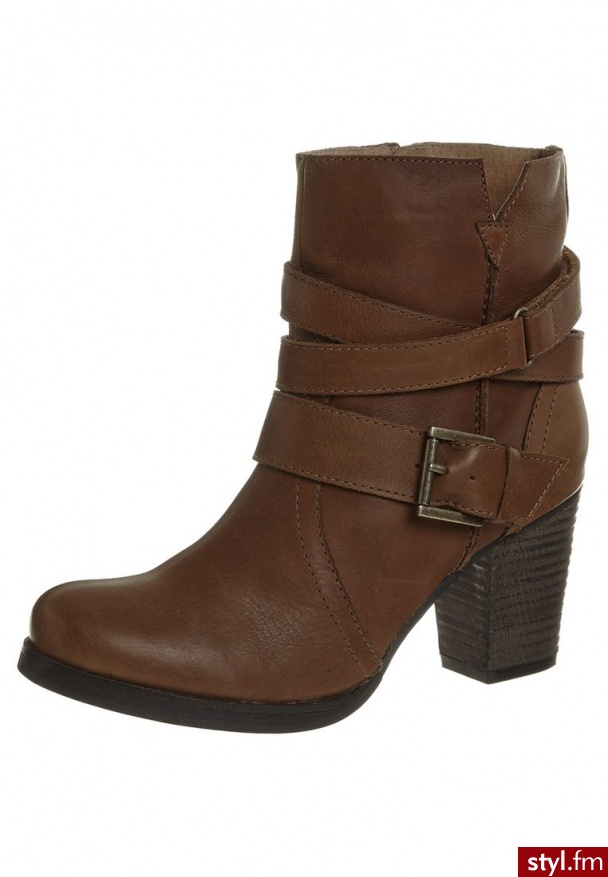 zign Botki na platformie brązowy (47399) - Botki Buty Moda