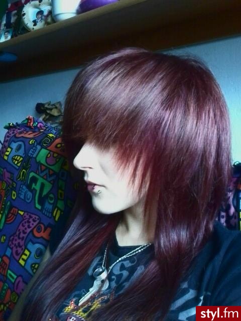Kolorowe EMO Alternatywne Długie Fryzury