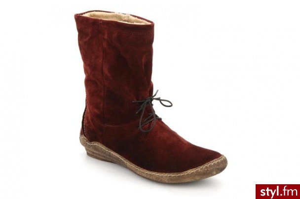 Khrio PÓŁBUTY I BOTKI LOVU BY KHRIO (Bordowy) - Botki Buty Moda